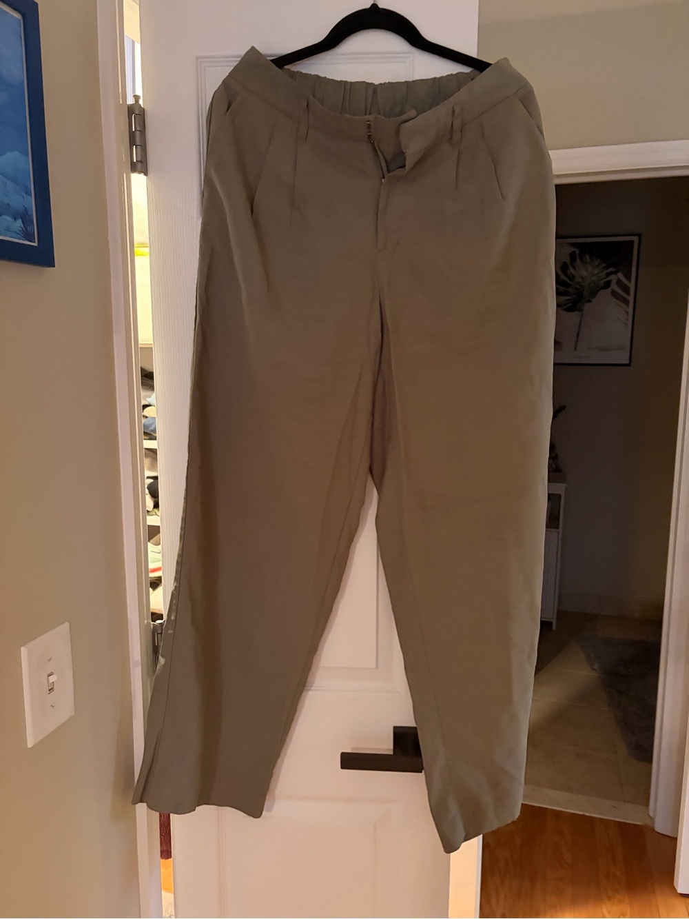 Women's Olive Green Casual Trousers